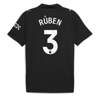 Billige Fotballdrakt Manchester City Ruben Dias #3 Replika Bortedrakt 2025-26 Kortermet